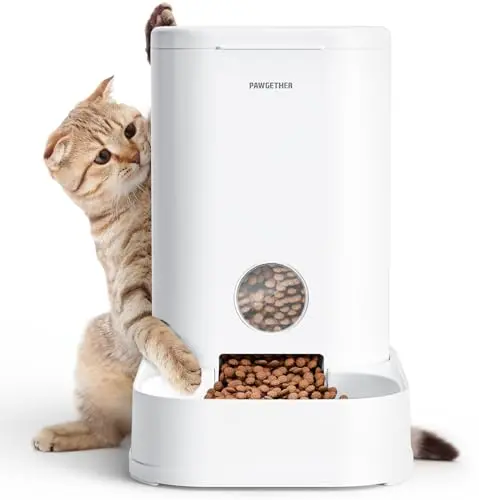 PAWGETHER gravity cat feeder with desiccant compartment