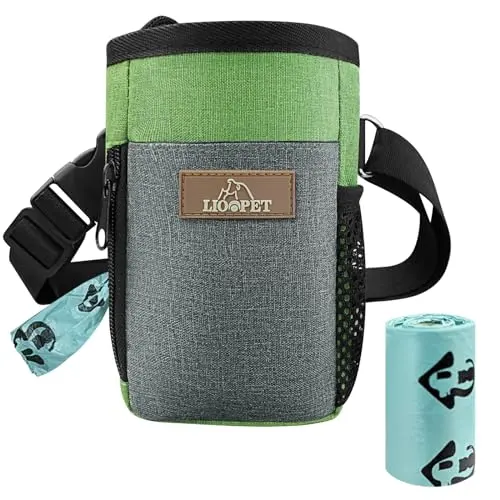 Green Small LIOOPET Dog Treat Pouch