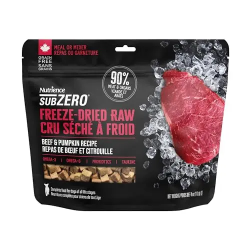 Nutrience Subzero freeze-dried raw beef and pumpkin dog food