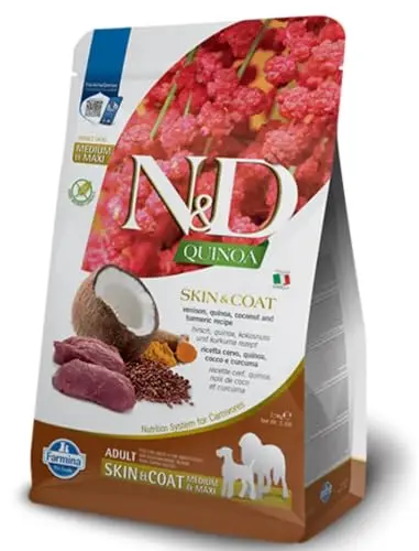 Farmina dog venison skin & coat dry food bag
