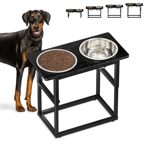 Zarler elevated dog bowls for large dogs, metal frame