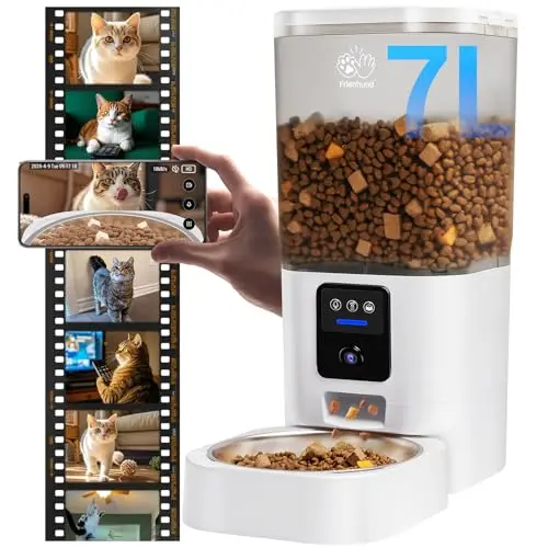 Frienhund automatic dog feeder with camera, white