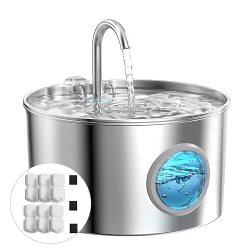 GIOTOHUN 2.2L Stainless Steel Cat Water Fountain