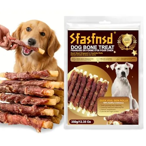 Sfasfnsd Duck Wrapped Rawhide Sticks for dogs