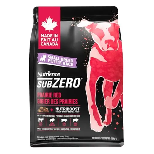 Nutrience Grain Free Subzero Small Breed Dog Food Prairie Red kibble bag