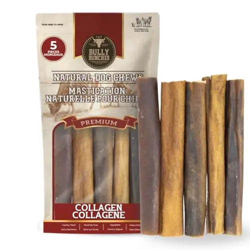 Bully Bunches Premium Beef Collagen Chews for dogs, 6-inch sticks