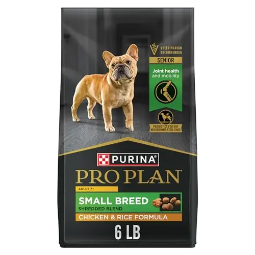 Purina Pro Plan Dry Dog Food, Specialized Small Breed Adult 7+ Shredded Blend Chicken & Rice bag