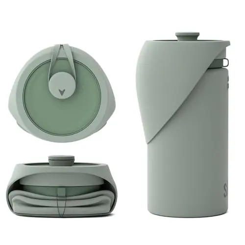 Saker Slurpy Sack collapsible dog water bottle in olive green