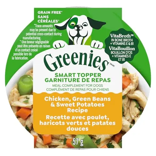 Greenies Smart Topper chicken recipe wet dog food topper in single-serve bowls