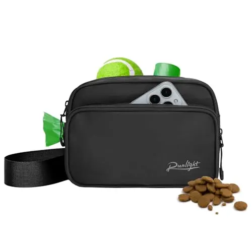 Black Runlight Dog Treat Pouch