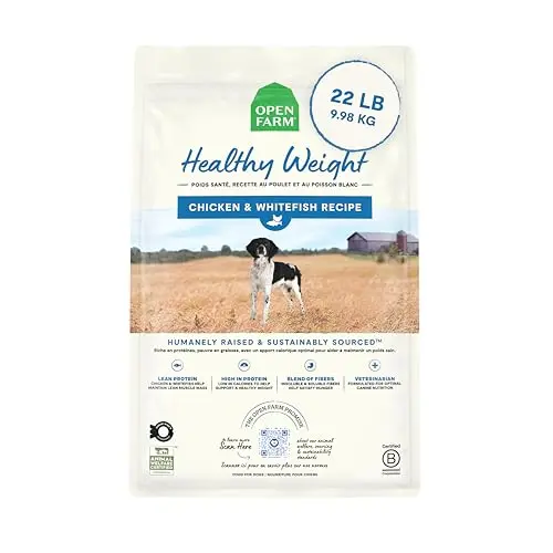 Open Farm Healthy Weight dry dog food bag