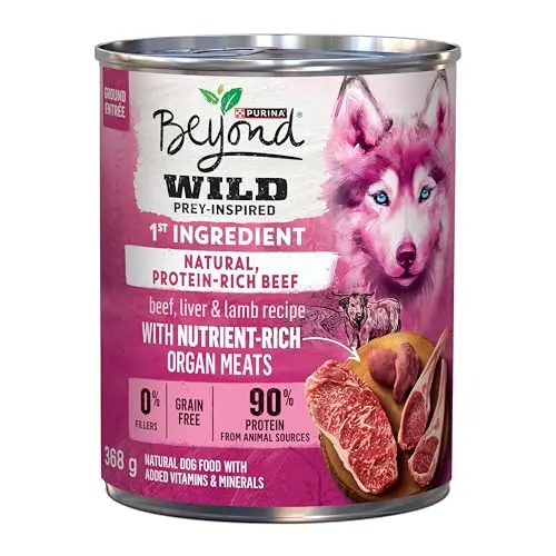 Beyond Wild Wet Dog Food - Beef, Liver & Lamb Recipe 368g can pack