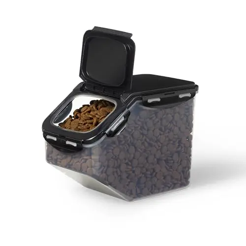 Starfrit LocknLock transparent rectangular pet food container with flip-top lid