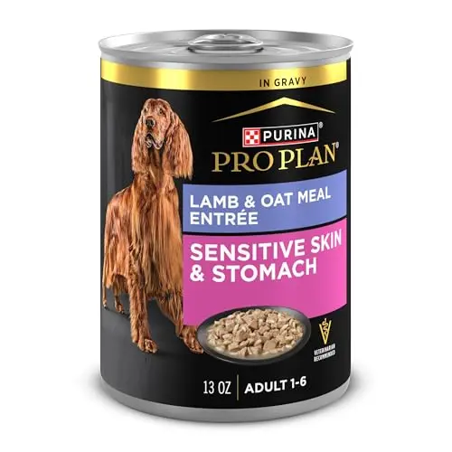 Purina Pro Plan specialized lamb and oat meal wet dog food can