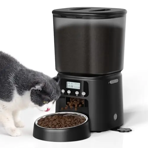 Petrice automatic feeder with voice recording and stainless steel bowl