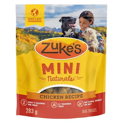 Zuke's Mini Naturals chicken recipe dog treats pouch