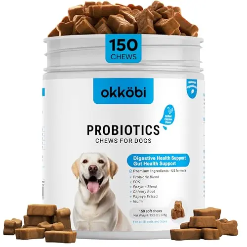 OKKOBI Probiotics for Dogs chewable supplement