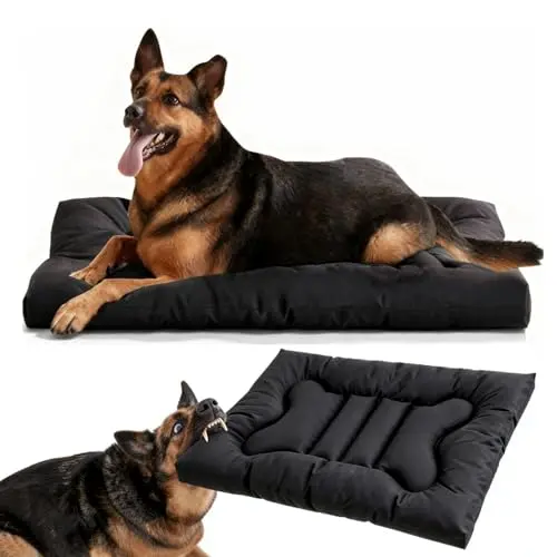 Black Livemy chew-resistant waterproof dog crate mat