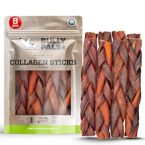 BULLY PALS Braided Beef Collagen Sticks for dogs