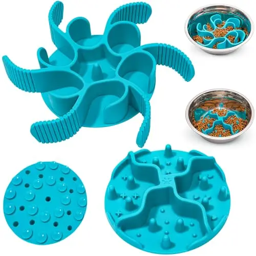 PETDOGRE slow feeder silicone inserts set in green