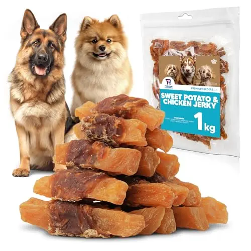 Premium Feeders Chicken and Sweet Potato Twists high‑protein dog treats