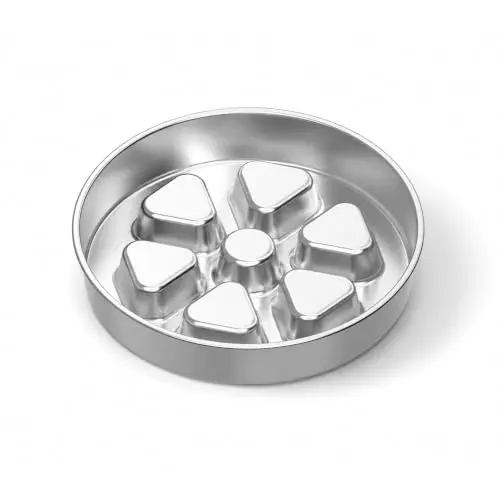 Kactoily heavy-duty stainless steel slow feeder dog bowl with non-slip base