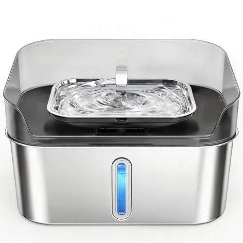 SHARLOVY W10 Pro no-spill dog water fountain 8L stainless steel