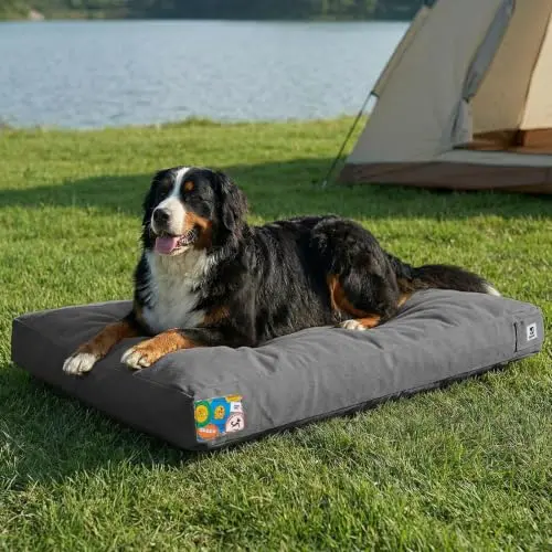 Sytopia 47 Inch Indestructible Canvas Outdoor Dog Bed