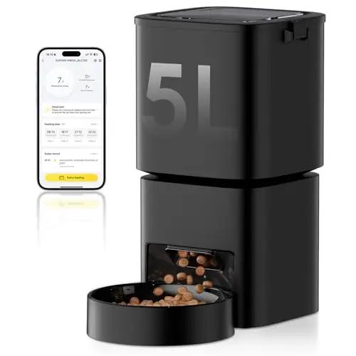 DUDUPET 5G WiFi automatic feeder with app control